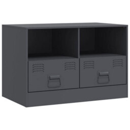 Berkfield Tv Cabinets 2 Pcs Anthracite 67X39X44 Cm Steel - thumbnail 7