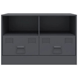 Berkfield Tv Cabinets 2 Pcs Anthracite 67X39X44 Cm Steel - thumbnail 5