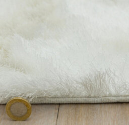 Whisper Ivory Super Soft Shaggy Rug By Asiatic-90Cm X 150Cm - thumbnail 2
