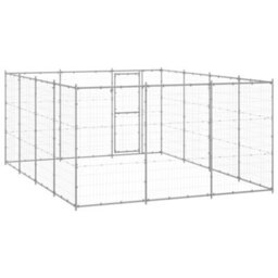 Berkfield Durable Outdoor Dog Kennel Galvanised Steel 14.52 M2 - thumbnail 4
