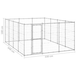 Berkfield Durable Outdoor Dog Kennel Galvanised Steel 14.52 M2 - thumbnail 6