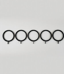 Homeelabador 45mm Extra Large Black Colour Pole Curtain Rings With Eyelet - Pack Of 24 - thumbnail 2
