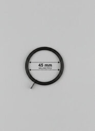 Homeelabador 45mm Extra Large Black Colour Pole Curtain Rings With Eyelet - Pack Of 24 - thumbnail 3