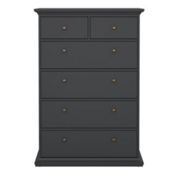 Furniture To Go Paris Chest Of 6 Drawers In Matt Grey - thumbnail 2