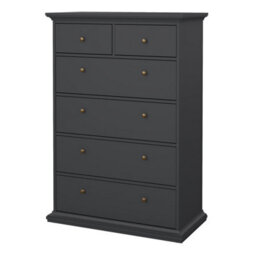 Furniture To Go Paris Chest Of 6 Drawers In Matt Grey - thumbnail 3