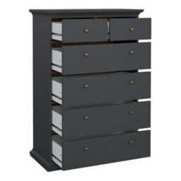 Furniture To Go Paris Chest Of 6 Drawers In Matt Grey - thumbnail 5
