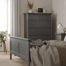 Furniture To Go Paris Chest Of 6 Drawers In Matt Grey - thumbnail 8