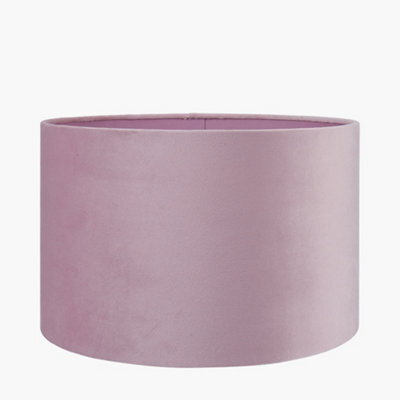 Pacific Lifestyle 40Cm Blush Velvet Cylinder Table Lampshade Elegant Drum Floor Lamp Shade - image 1