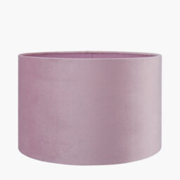 Pacific Lifestyle 40Cm Blush Velvet Cylinder Table Lampshade Elegant Drum Floor Lamp Shade