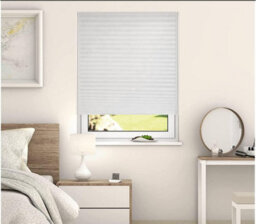 Temporary Dim Out Pleated Blind Shade 200Cm Drop 115Cm Width White Pleated Blind