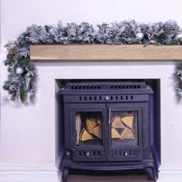 Christmas Tree World 180Cm Frosted Decorated Mixed Pine Garland With White Baubles - thumbnail 2
