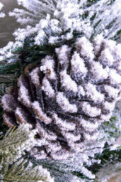 Christmas Tree World 180Cm Frosted Decorated Mixed Pine Garland With White Baubles - thumbnail 5