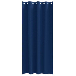 Berkfield Modern Curtains With Curtains 2 Pcs Dark Blue 260 X 140 Cm Polyester - thumbnail 4