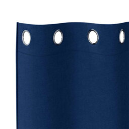 Berkfield Modern Curtains With Curtains 2 Pcs Dark Blue 260 X 140 Cm Polyester - thumbnail 5