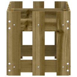 Berkfield Versatile Garden Planter With Fence Design 60X30X30 Cm Impregnated Wood Pine - thumbnail 6