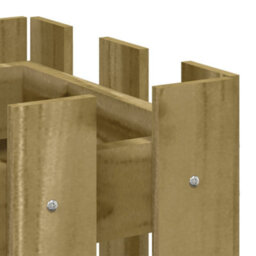 Berkfield Versatile Garden Planter With Fence Design 60X30X30 Cm Impregnated Wood Pine - thumbnail 7