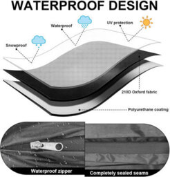 1 Pcs Hanging Chair Cover, Protective Cover For Chairs, Waterproof Covers Swing 115 X 190 Cm (Black) - thumbnail 4