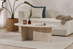 Decortie Orba Oval Coffee Table Travertine 120 X 65 X 40 Cm - thumbnail 6