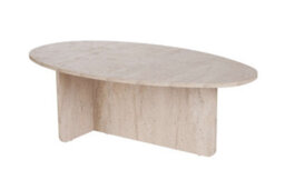 Decortie Orba Oval Coffee Table Travertine 120 X 65 X 40 Cm - thumbnail 2
