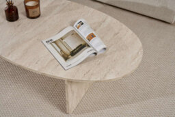 Decortie Orba Oval Coffee Table Travertine 120 X 65 X 40 Cm - thumbnail 5