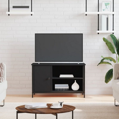Vidaxl Tv Cabinet Black 80X40X50 Cm Engineered Wood - image 1