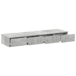 Berkfield Bed Drawers Concrete Grey 120X36.5X16.5 Cm Engineered Wood - thumbnail 5