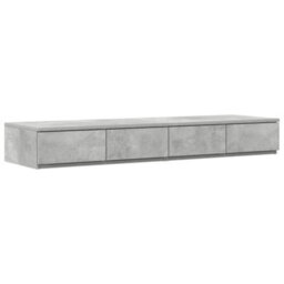 Berkfield Bed Drawers Concrete Grey 120X36.5X16.5 Cm Engineered Wood - thumbnail 2