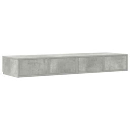 Berkfield Bed Drawers Concrete Grey 120X36.5X16.5 Cm Engineered Wood - thumbnail 8