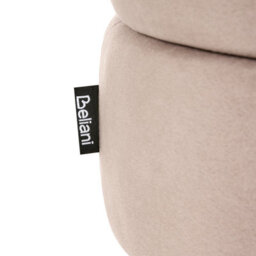 Wyld And Coco Round Storage Pouffe In Taupe Velvet With Gold Base, W37 X D37 X H42Cm - thumbnail 8