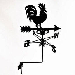 Oakley Traditional Cockerel Weathervane - Steel - L39 X W39 X H93 Cm - Black - thumbnail 3