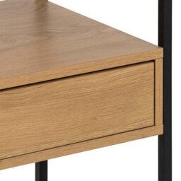 Furniture To Go Randolf Square Bedside Table With 1 Drawer In Black And Oak - thumbnail 6