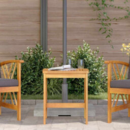 Berkfield Side Table Brown Solid Acacia Wood