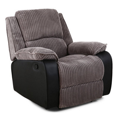 More4Homes Postana Jumbo Cord Fabric Recliner Armchair Lounge Home Reclining Chair (Grey) - image 1