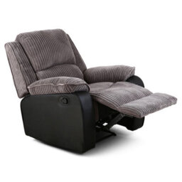 More4Homes Postana Jumbo Cord Fabric Recliner Armchair Lounge Home Reclining Chair (Grey) - thumbnail 2