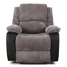 More4Homes Postana Jumbo Cord Fabric Recliner Armchair Lounge Home Reclining Chair (Grey) - thumbnail 3