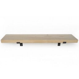 Toolty Rustic Handmade Wall Shelf, Wall Mounted, 120Cm X 22.5Cm Down Design, Unprimed, Handcrafted Vintage Style - thumbnail 2