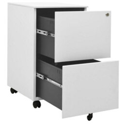 Berkfield Mobile File Cabinet Light Grey 39X45X67 Cm Steel - thumbnail 5