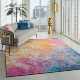 Sunburst Abstract Modern Luxurious Easy To Clean Rug For Living Room Bedroom And Dining Room-201Cm X 290Cm - thumbnail 1