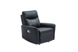 UK Leisure World Black Bonded Recliner Leather Sofa Set Suites Settee Armchair  Single Sofa One 1  Seater