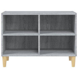 Vidaxl Tv Cabinet With Solid Wood Legs Grey Sonoma 69.5X30X50 Cm - thumbnail 4