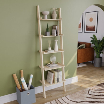 Lassic Vida Designs York Pine 5 Tier Ladder Bookcase Freestanding Open Shelf (H)1890mm (W)560mm (D)325mm - image 1