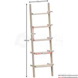 Lassic Vida Designs York Pine 5 Tier Ladder Bookcase Freestanding Open Shelf (H)1890mm (W)560mm (D)325mm - thumbnail 2