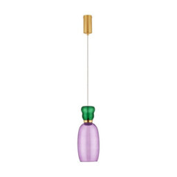 Luminosa Lighting Luminosa Pluma Slim Pendant Ceiling Light Glossy Purple, Gold Led 5W 450Lm 3000K