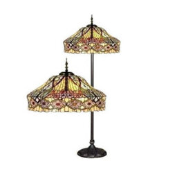 Belofay Stained Glass Handmade Secret Gardens Tiffany Floor Lamps For Living Room, Bedroom, And Lounge (16-Inches) - thumbnail 2