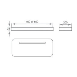 Bubly Bathrooms Vega 400mm Led Illuminated Bathroom Shelf - Modern Wall-Mounted White Aluminium With Ip44 Rating - thumbnail 2