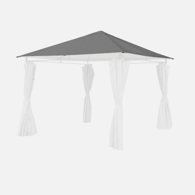 Sweeek - Roof Cover For Pergola 3X3M Roof Cover For Elusa 3X3M Pergola Grey 299X299X299 Cm - image 1