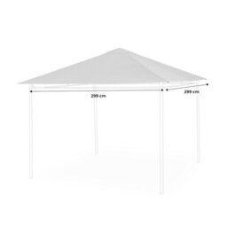 Sweeek - Roof Cover For Pergola 3X3M Roof Cover For Elusa 3X3M Pergola Grey 299X299X299 Cm - thumbnail 3