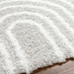 Livabliss Urban Shaggy-Modern Grey White Soft Plush Pile Living Bedroom Rug 200 X 290 Cm Easy Care, Non Shedding - thumbnail 3