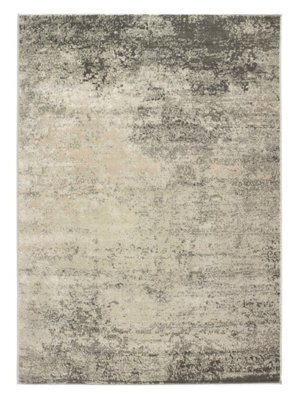Modern Grey Rug, Easy To Clean Rug, Abstract Rug With 20mm Thick, Modern Rug For Bedroom, & Dining Room-80Cm X 150Cm - image 1