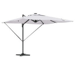 Berkfield Cantilever Roma Parasol With Leds Sand 286X285X270 Cm Aluminium - thumbnail 3